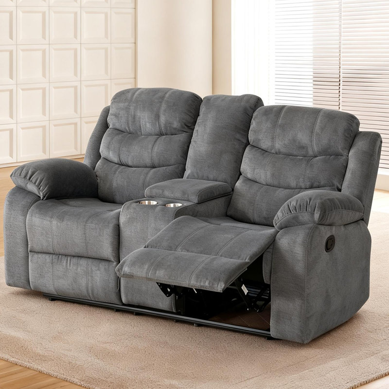 Causeuse inclinable 70,9 po Luxury, Gris