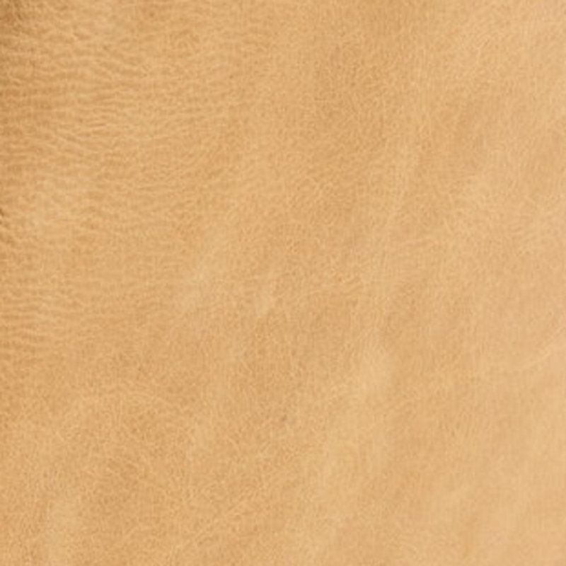 Chaise d'appoint en cuir capitonnée entre nous, Cuir véritable chameau