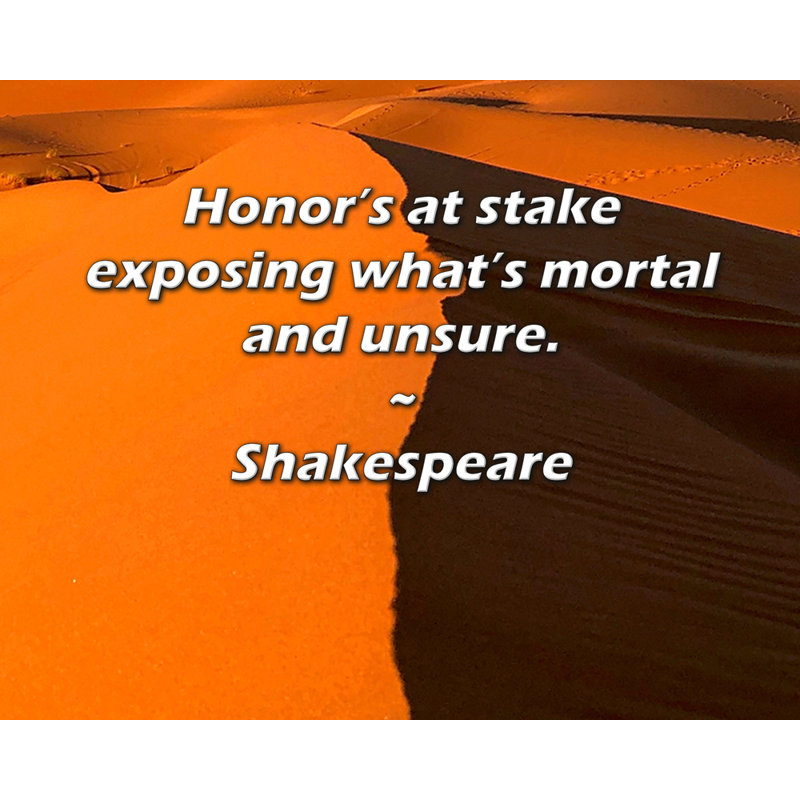 Trinx Gallery Wrapped Canvas By Shakespeare: "Honor’s at stake exposing what’s mortal and uns, 28" H x 40" W