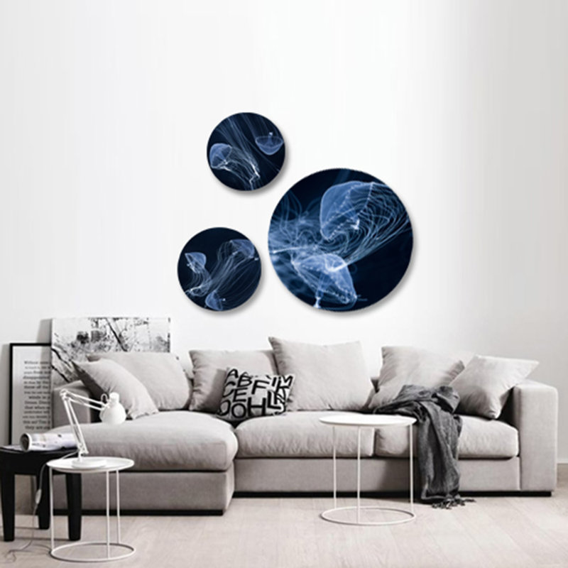 Jelly Fish Parade One Print, 46" H x 46" W x 1.5" D