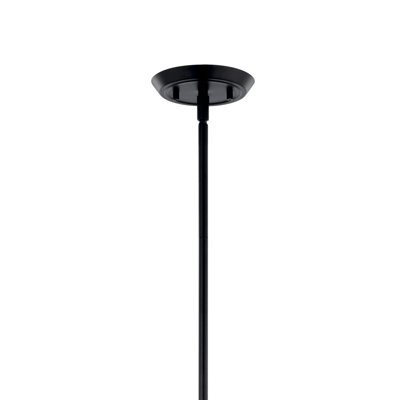  Lustre en acier à intensité variable, Noir satiné, H 23,25 po x l 50 po x P 50 po, 8