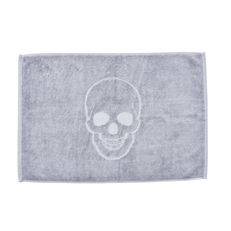 Lelia Cotton Bath Rug, Grey