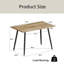 Table de salle à manger avec 4 chaises sans accoudoirs pour la maison et la cuisine
