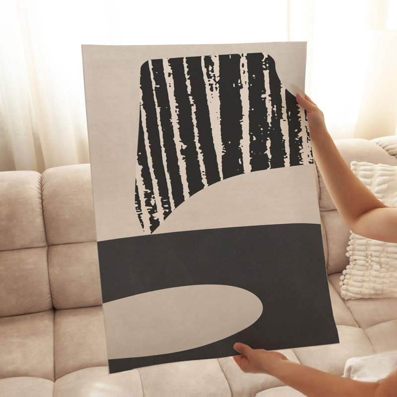 Abstrait abstrait scandinave I, reproduction d'art moderne sans cadre Mid-Century, H 7 po x l 5 po