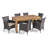 Dibble 6 - Person Acacia Patio Dining Set with Extendable Rectangular Table-1612281100