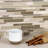 Olive Engineered Stone Linear Mosaic Tile-40613371
