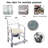 Multifunction Mobile Toilet Commode Shower Chair