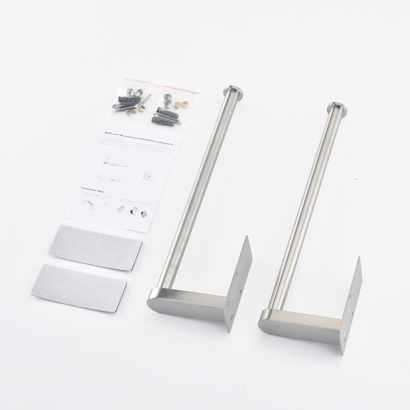 2-Piece Under Cabinet Wall-Mount Paper Towel Holder, Brushed Nickel