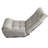 Reclining Chair With Spring Support, For Relaxation - Space Saving Design Comfortable Fits Area Gray Metal & Linen