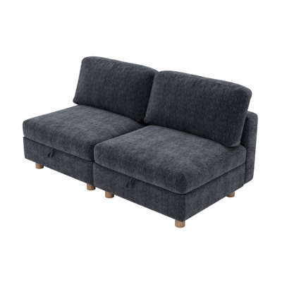 Modular sectional sofa seat, convertible sofa with storage, multifunctional folding fabric sofa set, 2 seater sofa