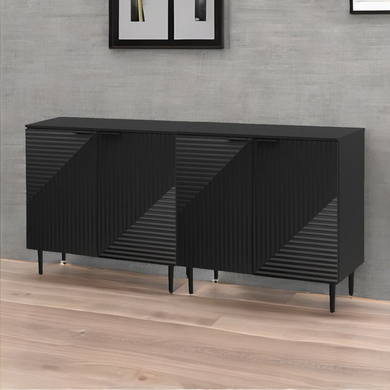 Set Of 2 Minimalist Side Cabinets