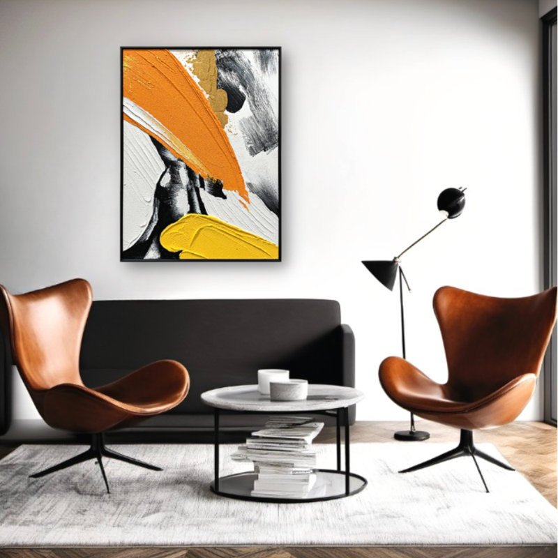 Ink Breeze - Abstract Oil Print On Canvas