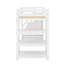 Lit mezzanine simple avec tablettes, garde-robe et lumière DEL blanche