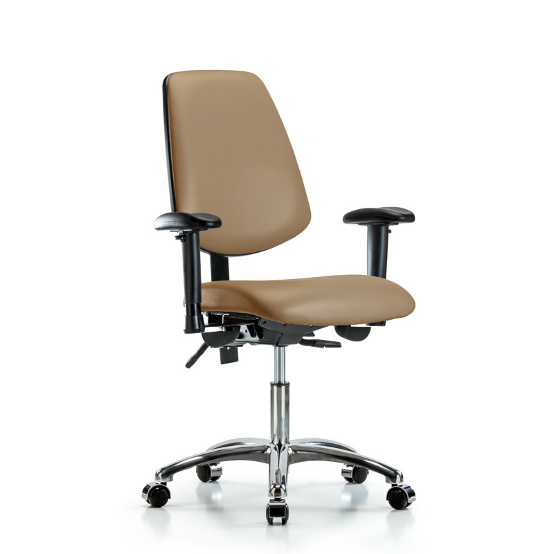 Chaise de travail, Bleu marine, Patins, Non inclinable inclus