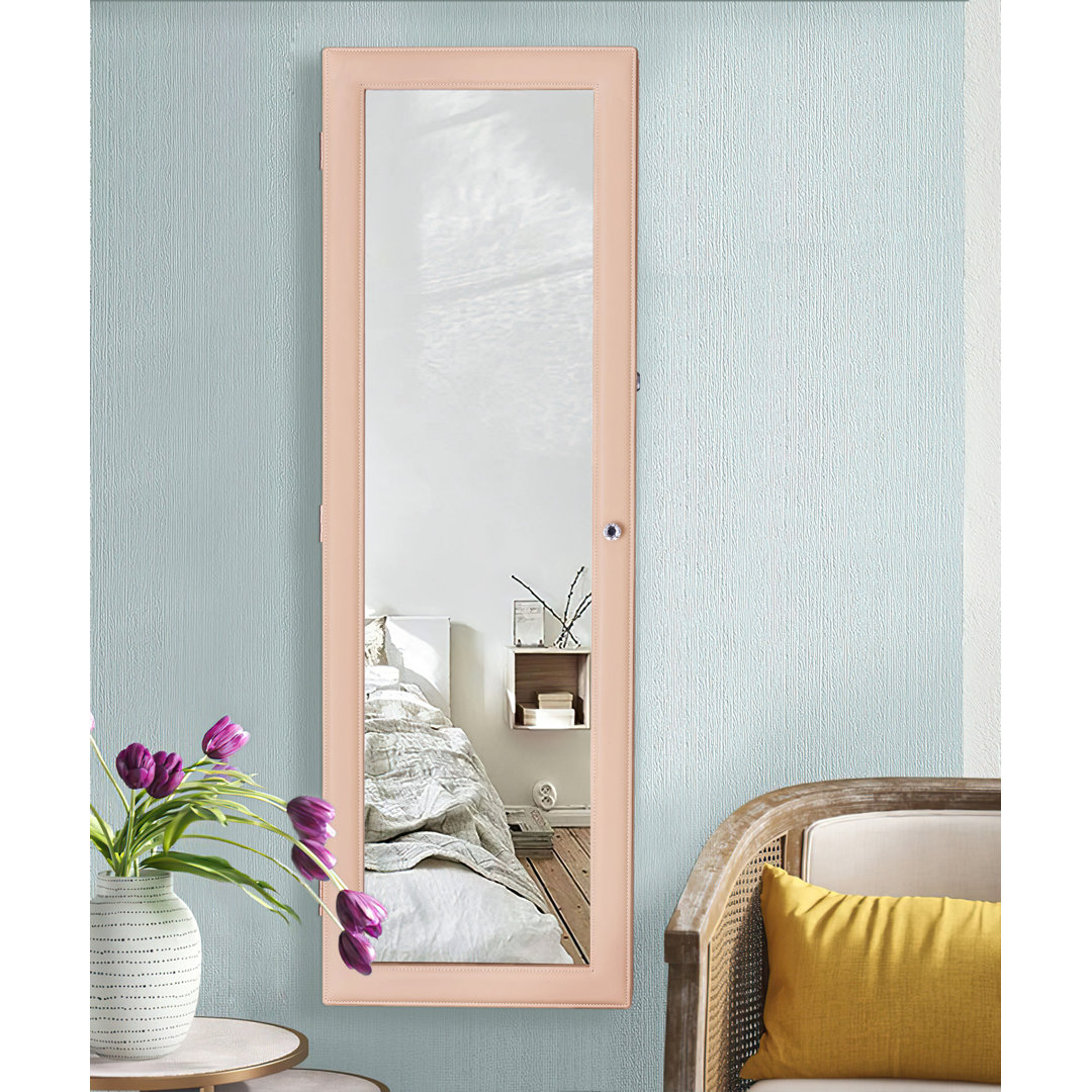 Grimmage Wall Mounted Jewelry Armoire with Mirror Latitude Run® 