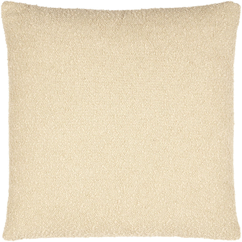 Coussin décoratif Amalfi Boucle, Housse de coussin seulement - sans coussin, 20 po x 20 po, Crème