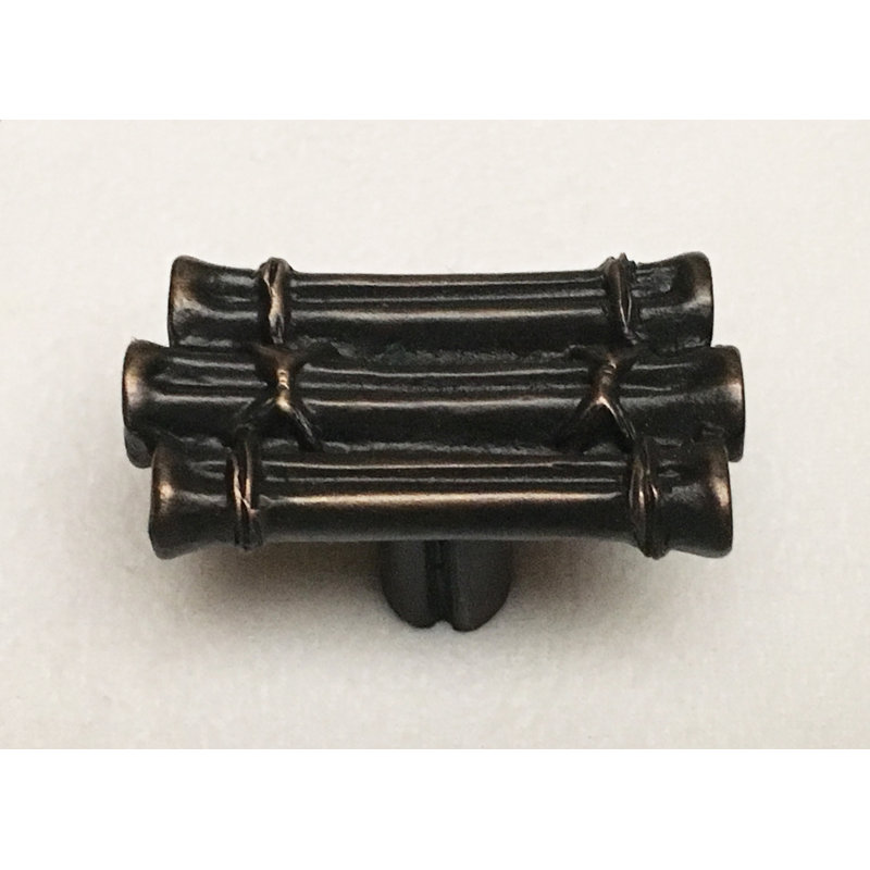 Poignée fantaisie en bambou 1 3/4 po, Bronze huilé