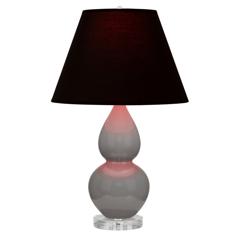 Petite lampe d'appoint à double gourde, Noir / Rouge, Taupe fumé