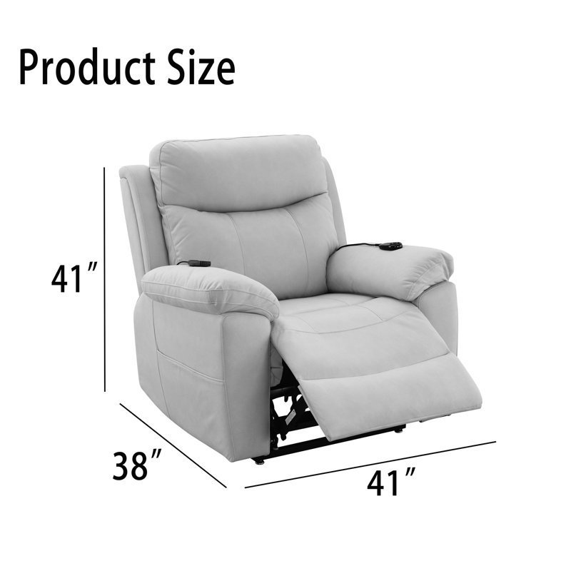 Fauteuil inclinable électrique Power Lift, Gris clair