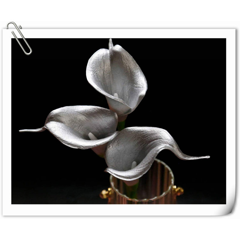 Arrangement Lillies, H 13,58 po x l 2,3 po x P 3 po, Argent