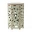 Table d'appoint en fer forgé de style antique, aucun assemblage requis, motif complexe, 31,5 cm (l) x 35,4 cm (p) x 56,8 cm (h), 4,36 kg, 2 tables, assemblage élégant, 56,8 cm (h) x 35,4 cm (p), de 2 tables