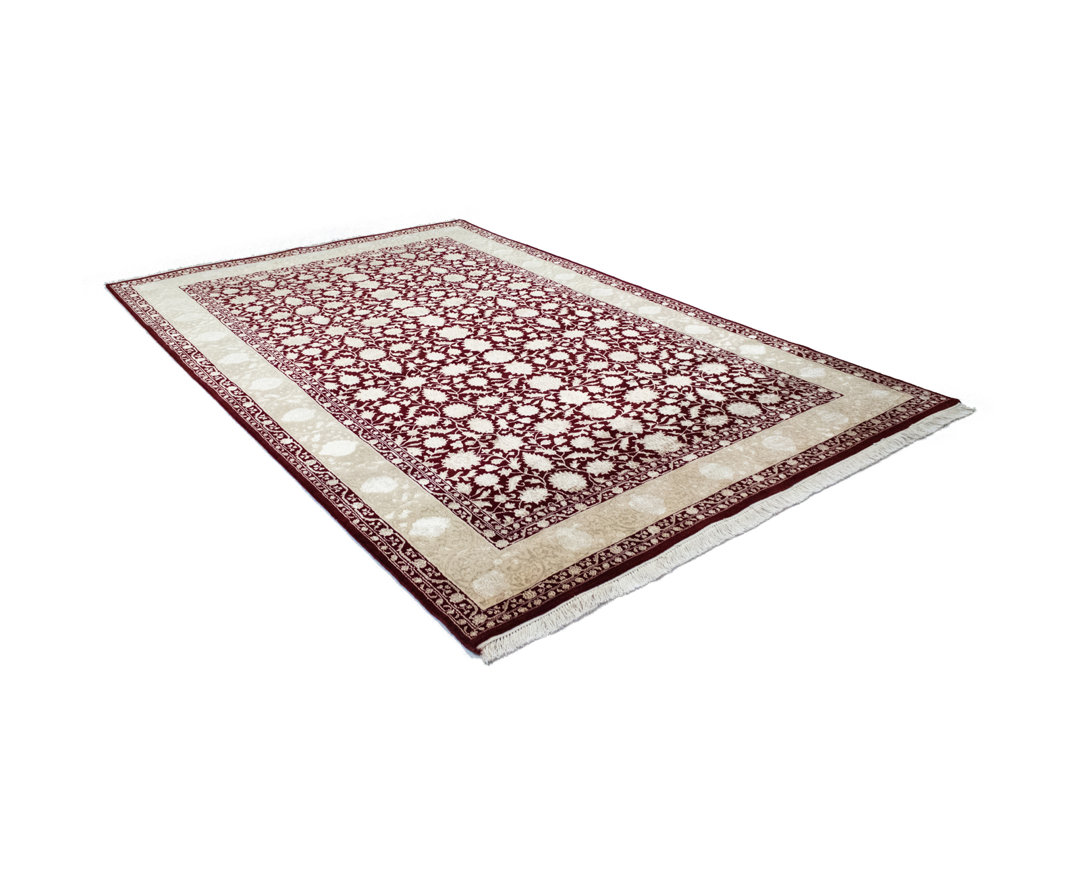 Hand Knotted Wool Red Indoor/Outdoor Rug