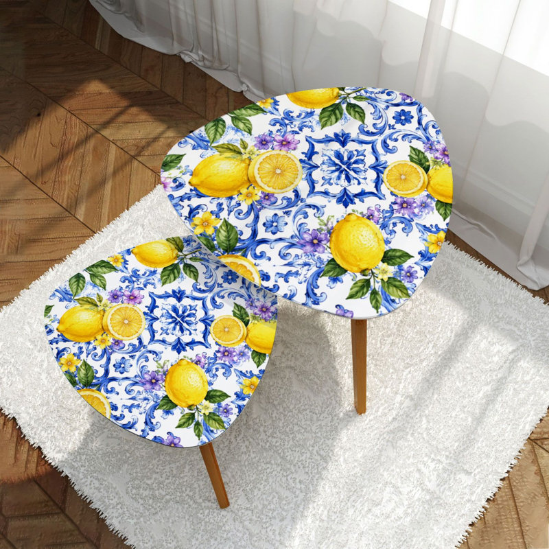 Ensemble de 2 tables basses gigognes Triangle
