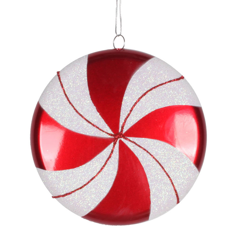 Ornement en forme de bonbon 6 po, Rouge