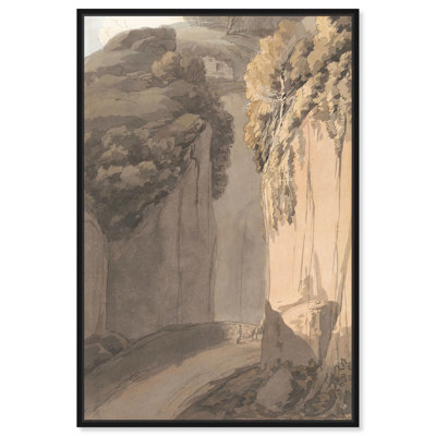 «Grotto at Posilippo», art vintage sur toile par Art Remedy