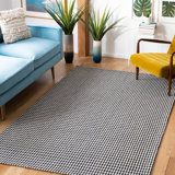 Nelya Hand Woven Wool And Cotton Houndstooth Rug