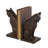 Cole And Grey Resin Frowning Cat Decorative Bookends With Copper Accents