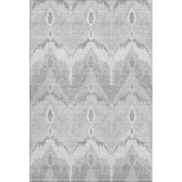 Premium Machine Washable Prisco Silver Rug
