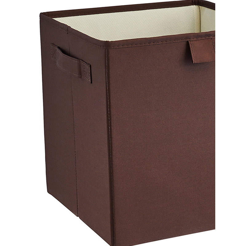 Bac de rangement en tissu Premium Cubes, Grain de café / brun