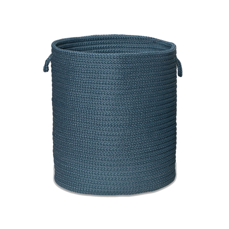 Panier à linge Manor, Grand format : H 30 po x l 18 po x P 18 po, Bleu lac texturé
