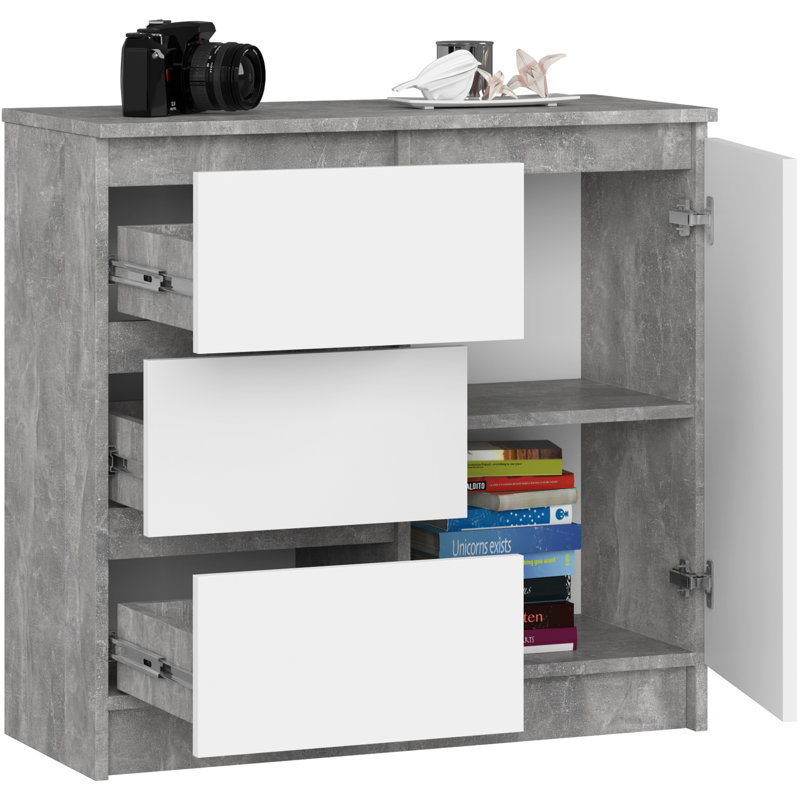 Dealtae Particle Board Rectangle Storage Unit Accent Chest