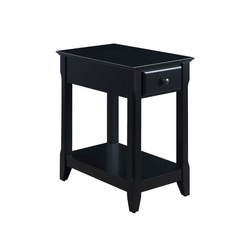 Table d'appoint ACME Bertie, finition noire, Noir, H 23 po x l 17 po x P 25 po