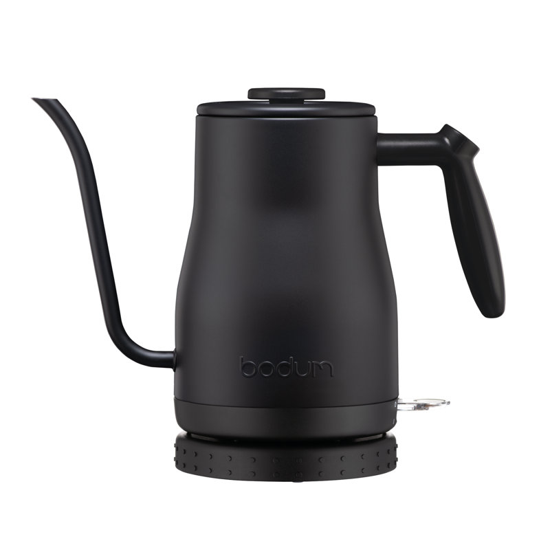 Matte Black Stainless Steel Gooseneck Electric Kettle, 34 Ounce