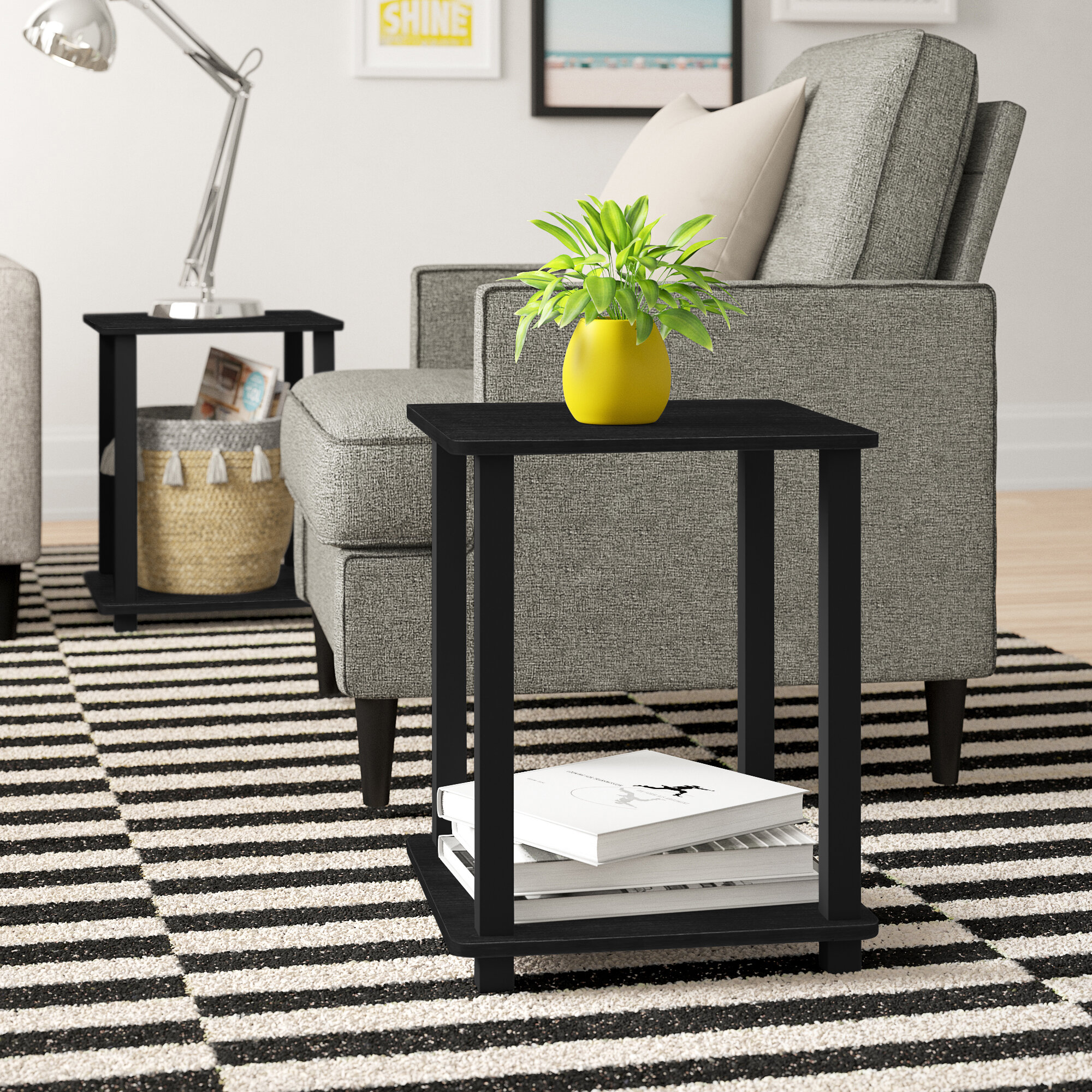 Villa Collection EBERN Tall Side Table with Drawer, Solid Oak - Interismo  Online Shop Global