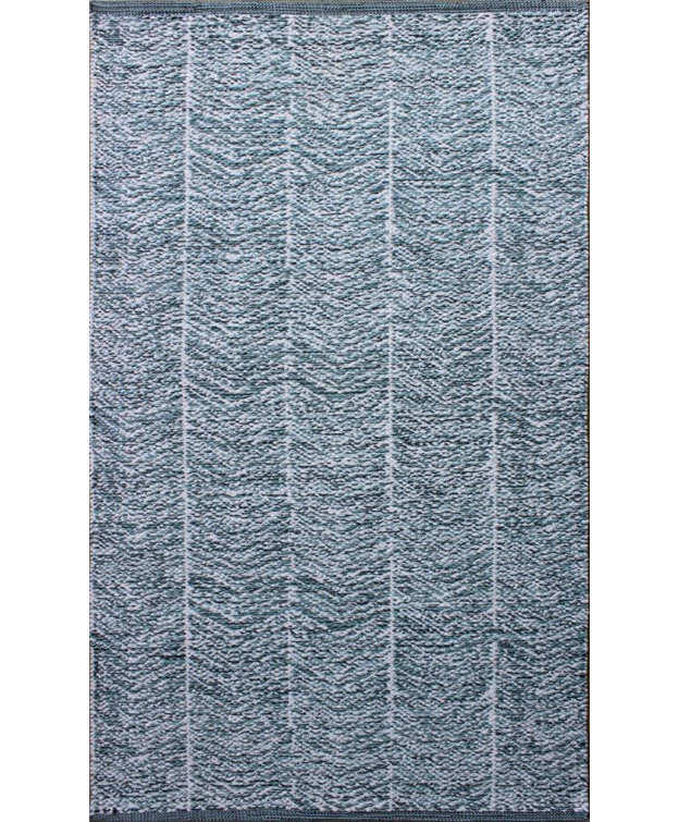 Tapis bleu tissé à la main Parker