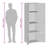 vidaXL Wooden Garden Storage Cabinet, Durable Poly Rattan, Water-Resistant, 4 Compartments, Outdoor Storage Cabinet, Powder-Coated Steel Frame, Solid Acacia Wood Knobs, 23.2"x15.7"x70.9", Gray-88344690