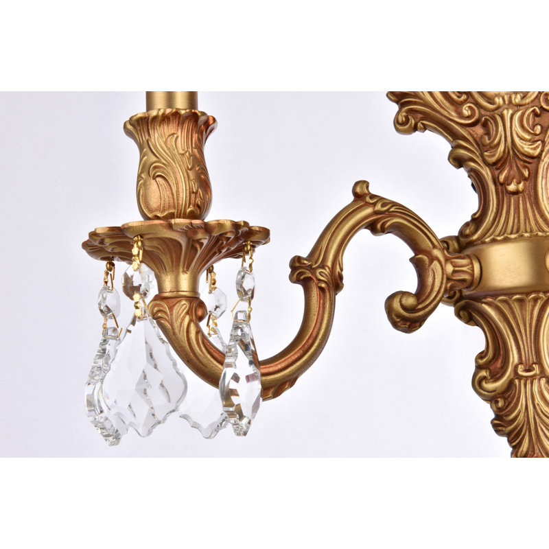 Monarch Mordechay Royal Cut Crystal, 2, French Gold, 11.5" H x 10" W x 10" D