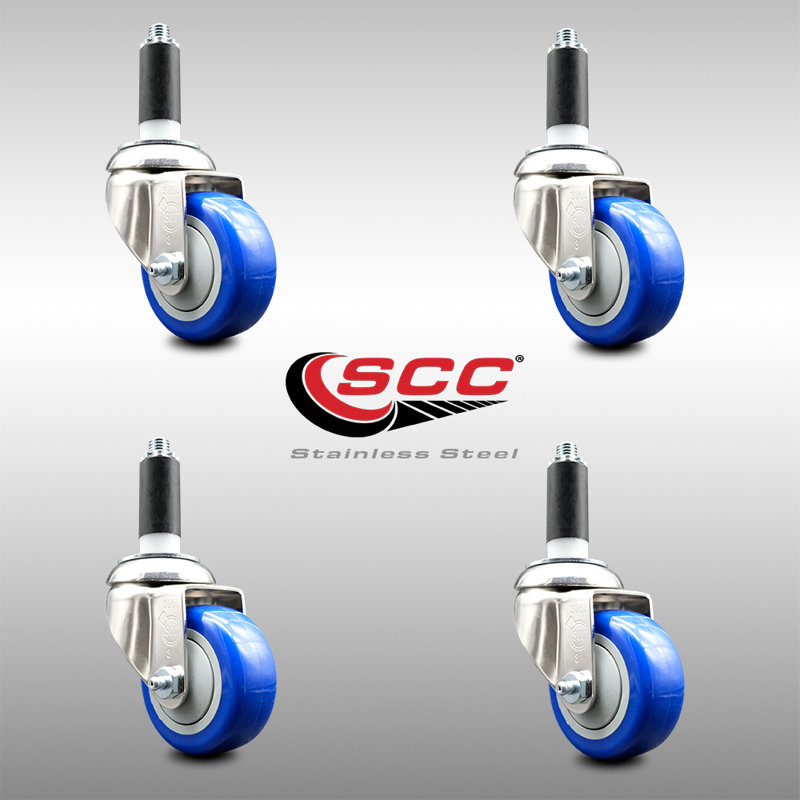Polyurethane Casters, Blue