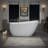 60" x 29.53" Acrylic Freestanding Bathtub, Deep Soaking Bathtub with Pop-up Drain & Integrated Overflow for Bathroom Spa, Glossy White
