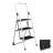 3-Step Stool Folding Ladder for Adults - 330lbs Capacity with Tool Bag, Nonslip Feet-1412327935