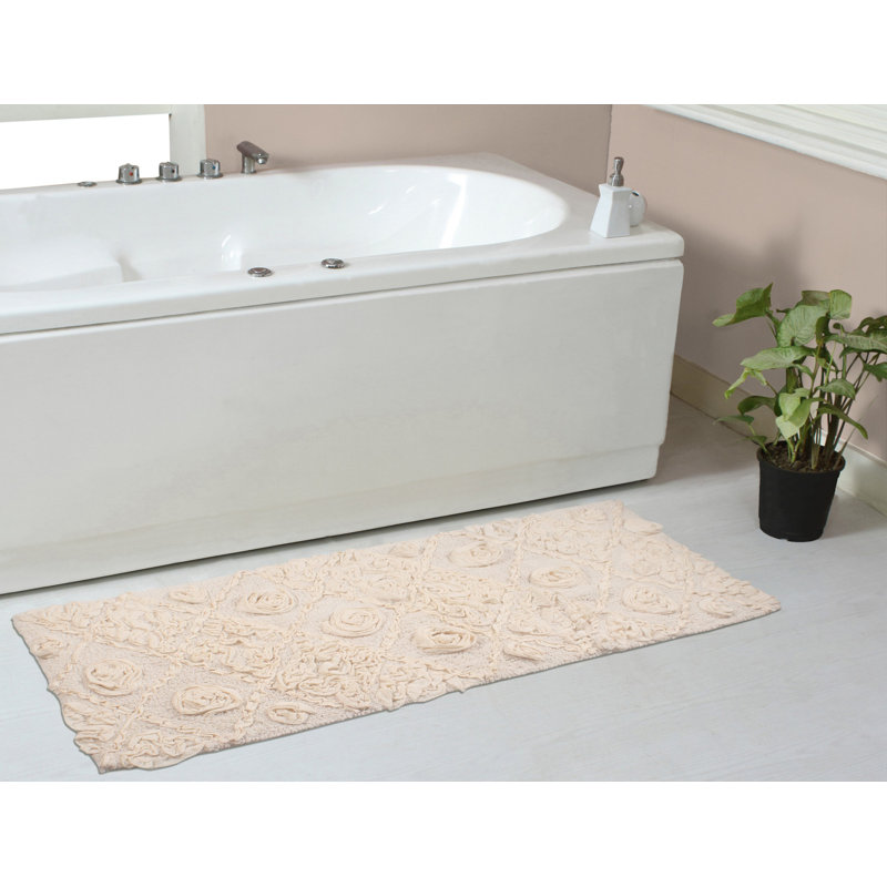 Tapis pour salle de bain Schoenberger, Ivoire, L 54 po x l 21 po