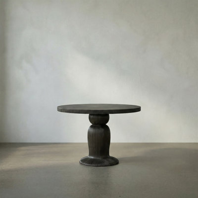 Portobello Round with Solid Wood Base Dining Table