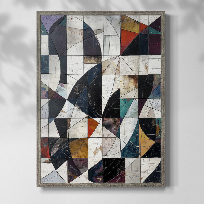 ABSTRACT Series LXI, reproduction encadrée - bois massif, H 30 po x l 24 po