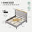 Upholstered Platform Bed With Led Lights & Charging Station-752900946-752900944