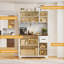 Garde-manger avec porte-gobelet et tablette ouverte