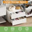 Ensemble de table de chevet 24 po 2 tiroirs 24 po, 2 tiroirs, empilable, blanc